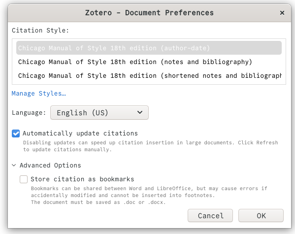 Zotero-Pop-up